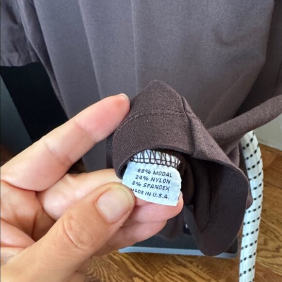 Bryn Walker Tunic Top Sz Large Brown Rayon Blend Long Sleeve Tapered Waist - Picture 5 of 10